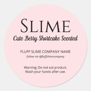 Moderne eenvoudige, minimale roze, compacte produc ronde sticker