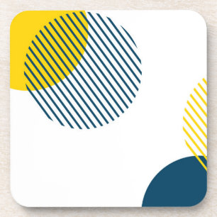 Moderne, eenvoudige, minimale, trendy abstracte ku bier onderzetter