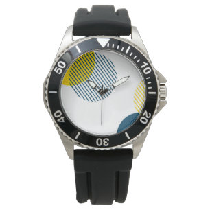 Moderne, eenvoudige, minimale, trendy abstracte ku horloge
