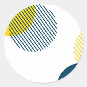 Moderne, eenvoudige, minimale, trendy abstracte ku ronde sticker