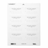 Moderne, eenvoudige, minimale verzendkosten etiket (Full Sheet)