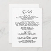 Moderne eenvoudige minimale website bruiloft RSVP  Informatiekaartje (Voorkant / Achterkant)