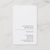 Moderne, eenvoudige, minimale, witte tapijtvlek visitekaartje (Voorkant)