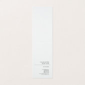 Moderne, eenvoudige, minimale, witte tapijtvlek visitekaartjes (Buitenkant ongevouwen)