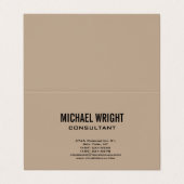 Moderne eenvoudige minimalistisch visitekaartjes (Buitenkant ongevouwen)