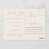 Moderne eenvoudige minimalistische bruiloft bespaa briefkaart (Achterkant)