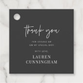 Moderne eenvoudige minimalistische camera Hartelij Bedankjes Labels (Voorkant)