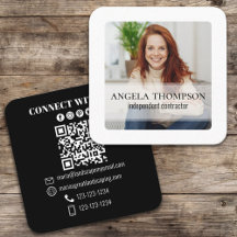 Moderne eenvoudige minimalistische foto QR-code aa