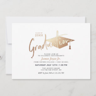 Moderne Eenvoudige Minimalistische GraduPartij Kaart