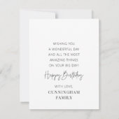 Moderne Eenvoudige Minimalistische Grafische Geluk (Achterkant)