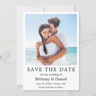 Moderne, eenvoudige minimalistische opslag van de save the date