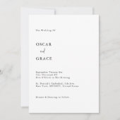 Moderne Eenvoudige Minimalistische QR Code RSVP Br Kaart (Voorkant)