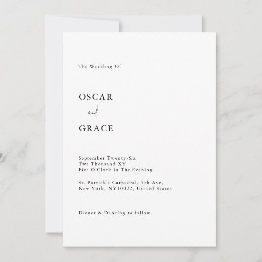 Moderne Eenvoudige Minimalistische QR Code RSVP Br Kaart (Voorkant)