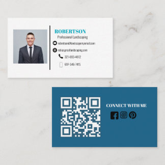 Moderne Eenvoudige Minimalistische QR-code Sociale Visitekaartje