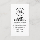 Moderne eenvoudige minimalistische QR-code voor so Visitekaartje (Voorkant)