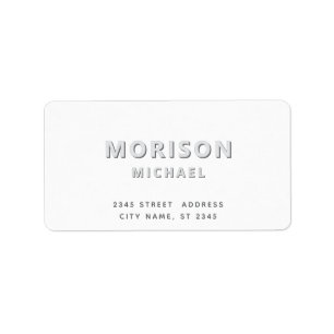 Moderne eenvoudige minimalistische typografie wit etiket