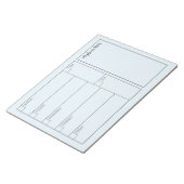 Moderne Eenvoudige Minimalistische Weekplanner Kal Notitieblok (Schuin)