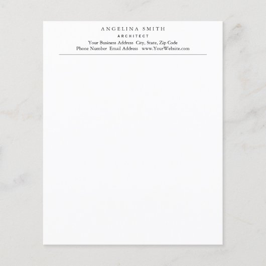 Moderne eenvoudige minimalistische witte professio (Voorkant)