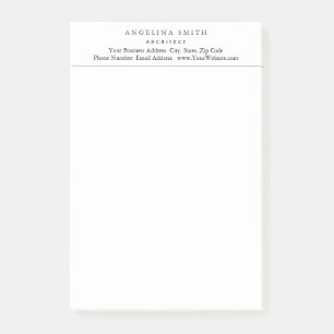Moderne eenvoudige minimalistische witte professio post-it® notes