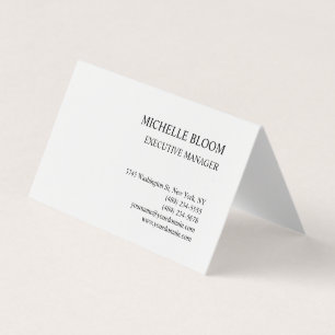 Moderne Eenvoudige Minimalistische Witte Visitekaartjes