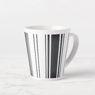 Moderne eenvoudige minimalistische zwarte en witte latte mok