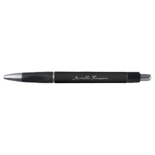 Moderne Eenvoudige Minimalistische Zwarte Script N Pen