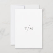 Moderne Eenvoudige Monogram Blush Mix & Match Brui RSVP Kaartje (Achterkant)