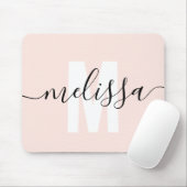 Moderne eenvoudige monogram handschrift muismat (Met muis)