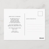 Moderne eenvoudige nieuwe plek Nieuwe ruimte Beweg Briefkaart (Achterkant)