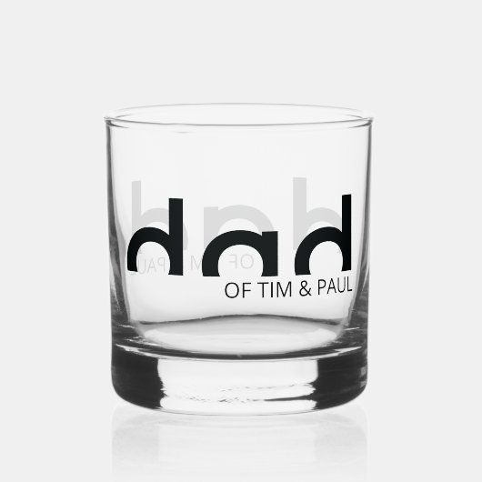 Moderne eenvoudige papa typografie whisky glas (Voorkant)