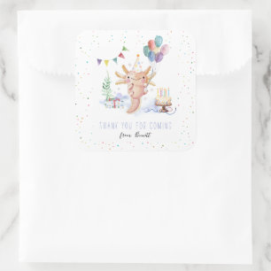 Moderne Eenvoudige Partij Dierendank U Klassieke R Vierkante Sticker