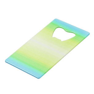 Moderne Eenvoudige Pastel Groen blauw Kleurrijke G Kredietkaart Flessenopener