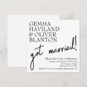 Moderne Eenvoudige Plezierige Trouwreceptie Kaart (Voorkant / Achterkant)