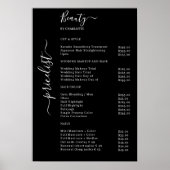 Moderne Eenvoudige Prijslijst Poster (Voorkant)