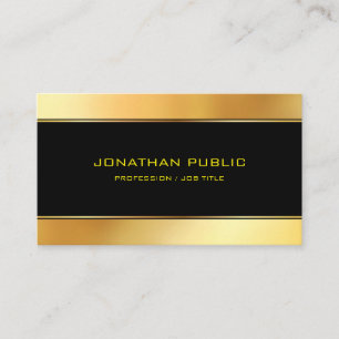 Moderne, eenvoudige professionele, elegante Gold-S Visitekaartje