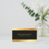 Moderne eenvoudige professionele elegante gouden S Visitekaartje (Staand voorkant)