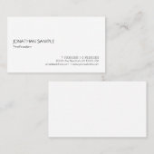 Moderne, eenvoudige professionele, elegante Sjablo Visitekaartje (Voorkant / Achterkant)