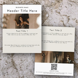 Moderne Eenvoudige Professionele Foto's QR-code Le Flyer