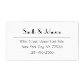 Moderne, eenvoudige professionele Kantoor Etiket (Voorkant)