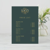 Moderne Eenvoudige Professionele Logo Menu Prijsli (Staand voorkant)