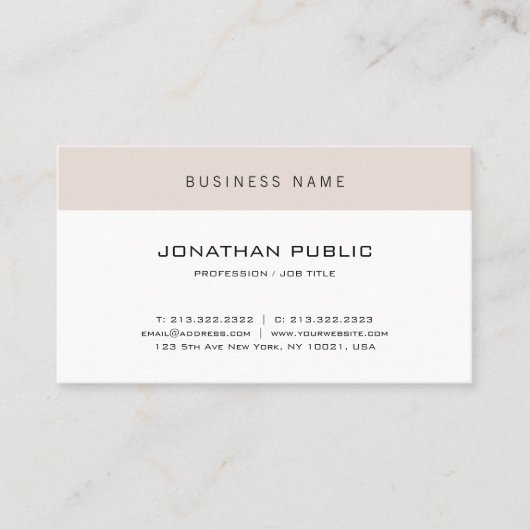 Moderne, eenvoudige professionele minimalistische visitekaartje (Voorkant)