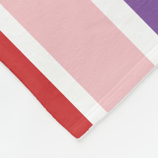 Moderne eenvoudige regenboog aangepaste tekst wegg fleece deken (Hoek)