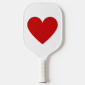 Moderne Eenvoudige Rode Hart Liefde Klassieke Stre Pickleball Paddle (Voorkant)