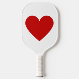 Moderne Eenvoudige Rode Hart Liefde Minimalistisch Pickleball Paddle