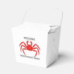 Moderne Eenvoudige Rode kink krab zeevruchten vers Bedankdoosjes
