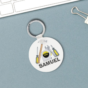 Moderne, eenvoudige, roestelijke whimsical-gereeds sleutelhanger