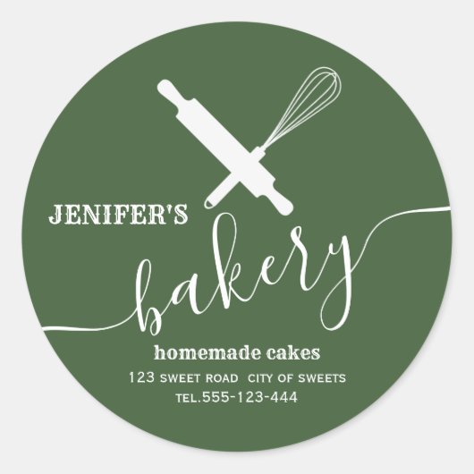 Moderne, eenvoudige rolpinnen, whiskyklasse ronde sticker (Voorkant)