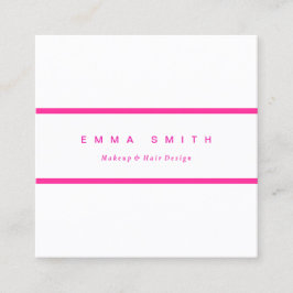 Moderne eenvoudige, ronde magenta roze vierkant vierkante visitekaartje