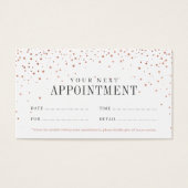 Moderne, eenvoudige roos gouden glitter-afspeelkaa visitekaartje (Voorkant)