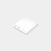 Moderne, eenvoudige roos goudglitter company logo post-it® notes (Schuin)